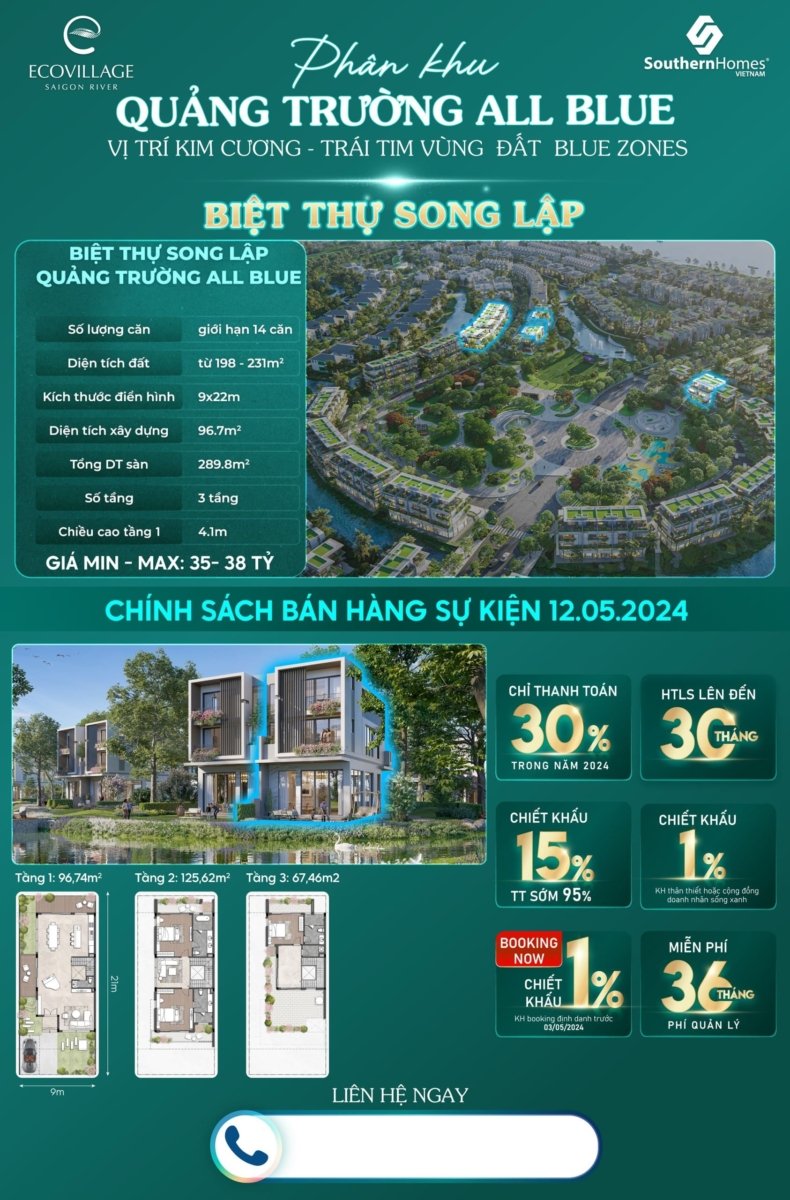 Thiet ke Biet Thu son Lap Eco Village Saigon River Khu All Blue 1