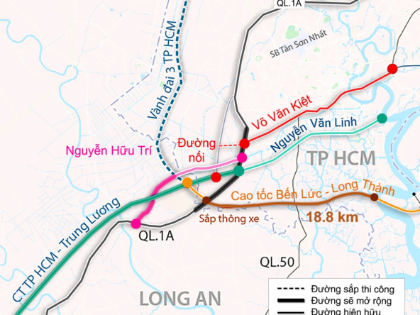 6 tuyến đường trọng yếu ở khu vực cửa ngõ phía Tây TP HCM sắp thông xe và đang được đề xuất đầu tư mở rộng để giải bài toán giao thông, thúc đẩy kinh tế khu vực.