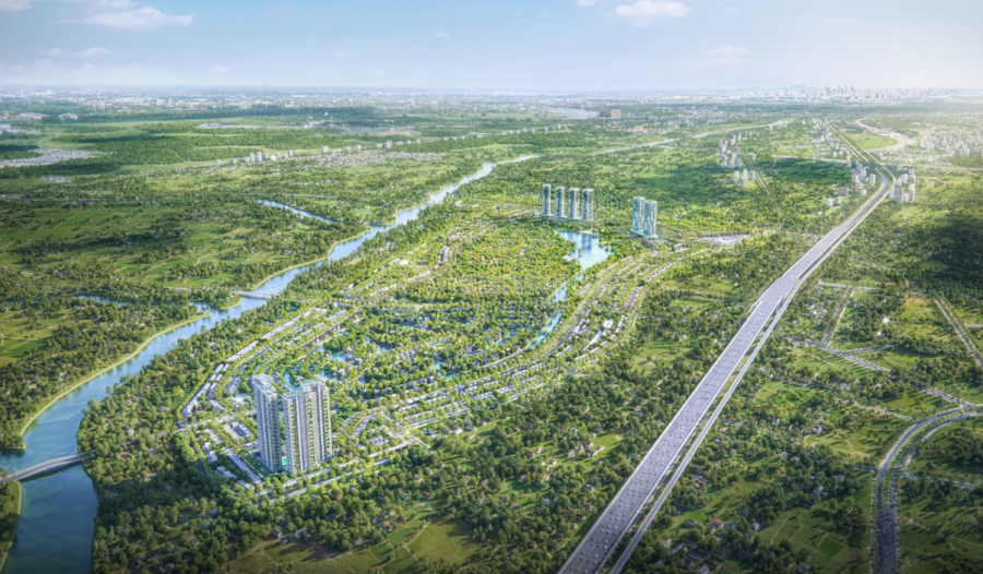 Phát triển 6 chỉ số, trở thành phiên bản tốt nhất của chính mình tại Eco Retreat 6 Eco Retreat nằm tại cửa ngõ phía Tây TP.HCM, cách bến Bạch Đằng 30 phút lái xe (Ảnh phối cảnh dự án)